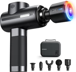Massage Gun - Spierherstel Apparaat - Spierontspanning Na Sport - Verwarmen En Koelen - 0.7kg Lichtgewicht - Zwart — thumbnail 1