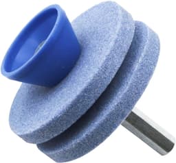 SnelShoppen - 2 Stuks Grasmaaier Mes Slijper, Blauwe Korund Dubbel Laag, Geschikt voor Elektrische Handboormachines, Tuinaccessoires — thumbnail 5