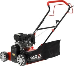 Benzine Grasmaaier - 196 cc Loncin Motor (4.1 kW) - Werkbreedte 38 cm - Inclusief 2 Rollen & 40L Opvangzak - Metalen Behuizing — thumbnail 2