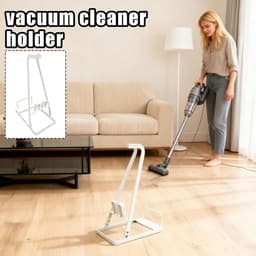 Vacuüm Opzetstuk Opslag - Stofzuigerstandaard Organizer - Reinigingsgereedschap Opbergen - Universeel Ontwerp - 90D x 45B x 200H cm - Wit — thumbnail 3