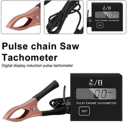 Digitale tachometer - inductief - groot LCD-display - betrouwbaar voor kettingzaag en grasmaaier - SnelShoppen — thumbnail 3