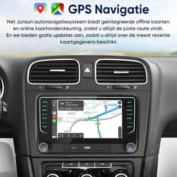 Cestovet Autoradio - geschikt voor VW Golf 5, 6, Polo, Skoda Caddy, T5, Passat - 7-inch Scherm - 2+64GB CARPLAY FM RDS - Achteruitrijcamera DAB+ — thumbnail 3