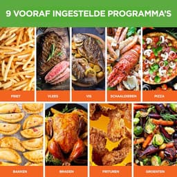 Dubbele Mand Airfryer - Heteluchtfriteuse Olievrij - Gezond Koken - Transparant Venster - 88 Liter - Zwart — thumbnail 2