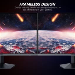 KOORUI 24E3 24-inch Gaming Monitor - 24 Inch Gaming Monitor FHD 1920 x 1080 - 165 Hz FHD-scherm - 1 ms pc-scherm - 75 x 75 mm VESA-bevestiging - Zwart — thumbnail 5