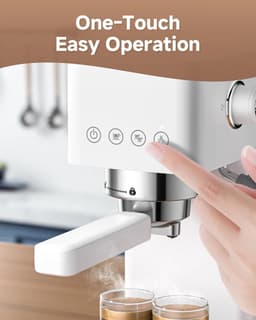 Espressomachine - Koffiezetapparaat - Thuis Barista - Professionele Extractie - 1.5L Tank - Wit — thumbnail 2
