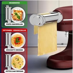 SP® Deegmachine - Kneedmachine - Mixer met Kneedhaak - Rood - 38cm x 32cm x 24cm — thumbnail 5
