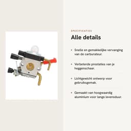 Carburateur Vervanging - Passend Voor Stihl Hs81 Hs81r Hs81rc - Tuinieren Tool Accessoires met Content - Hs81t Hs86 Hs86r Hs86t . — thumbnail 3