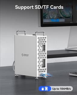 Externe SSD - MiniPro opslag - Snelle dataoverdracht - Inclusief standaard - 2TB - Zilver — thumbnail 4