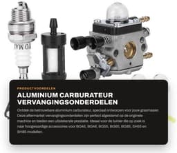 Carburateur Aftermarket Vervangingsonderdelen - Aluminium - Geschikt voor BG45/BG46/BG55/BG65/BG85/SH55/SH85 - Duurzaam - Eenvoudig te installeren - Betrouwbare prestaties - Grasmaaier Carburateur — thumbnail 1