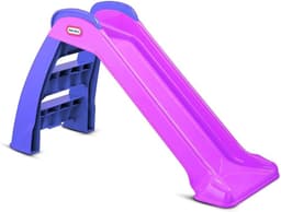 Tikes Eerste Glijbaan - Speelset voor Binnen of Buiten - Duurzaam, Stabiel, Veilig voor Kinderen - Roze & Paars — thumbnail 1