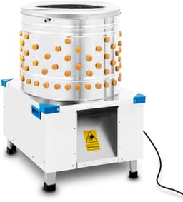 VERTES plukmachine voor pluimvee van roestvrij staal, pluimveeplukmachine met een capaciteit tot 540 kg/u en een vermogen van 1500 watt, 180 plukvingers, plukmachine voor eenden, natte plukmachine, koudwateraansluiting, uitwerpplad — thumbnail 2