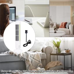 Staande ventilator - Bladloos model - Thuis verkoeling - Stille werking - 10.8 cm - Wit — thumbnail 2
