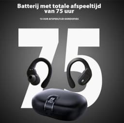Xypher® Sport Pro Draadloze Sport Oordopjes - 75 uur Speeltijd - Ruisonderdrukking - IP68 Waterbestendig - Bluetooth - Sport Oortjes - Oortjes Draadloos - Geschikt voor Apple en Android - Zwart — thumbnail 4