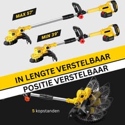 CRLYN® Grasmaaier Elektrisch - Grastrimmers met Accu - Geel — thumbnail 5