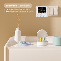 Slimme Thermostaat - Wifi Regelaar - Energie Besparen - Spraakbesturing Compatibel - 8.6 cm - Zwart — thumbnail 3