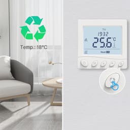 Slimme Thermostaat - Vloerverwarming Bediening - Comfort Verhoging - App Bediening - 17x12x7 cm - Wit — thumbnail 4