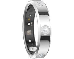 DrPhone RingSense Elegance Slimme Ring - Smart Ring - IP68 - Stappenteller - Zilver - EU Maat 58