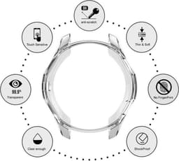 DrPhone AC3 TPU Case - Geschikt voor Samsung Galaxy Watch S3 / 46mm Plating - Transparant — thumbnail 8