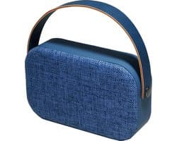 Denver BTS-63 Blauw, Bluetooth speaker met stoffen bekleding Handtas model