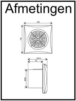 Soler & Palau Silent-100 CHZ Badkamerventilator 100mm - Met Timer en Vochtsensor - 95 m³/h - Stil — thumbnail 4