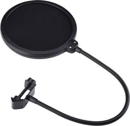 Pop Filter - Pop Shield - Popkiller - Microfoon - Studio - Speaker - Zwart - 1 stuk — thumbnail 2
