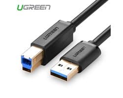 Ugreen - Printerkabel - Printer kabel USB - USB-A Naar USB-B - USB 2.0 - USB-3.0 - 2 Meter - Zwart
