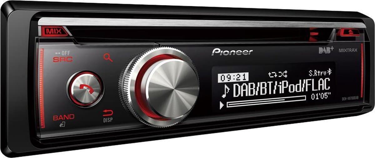 Pioneer DEH-X8700DAB Autoradio DAB CD, Aux, Bluetooth en USB - 1-din — afbeelding 1
