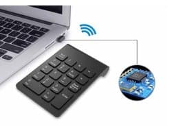 WiseGoods - Premium Draadloze Numpad - Draadloos Numeriek Toetsenbord - 2.4GHz Draadloos - Bluetooth Numpad - Voor Laptop - Zwart