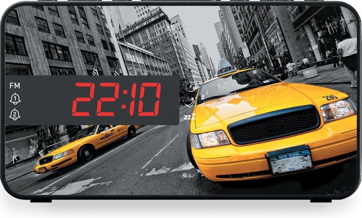 Bigben RR15 - Wekkerradio - LED display - New York Taxi — afbeelding 1