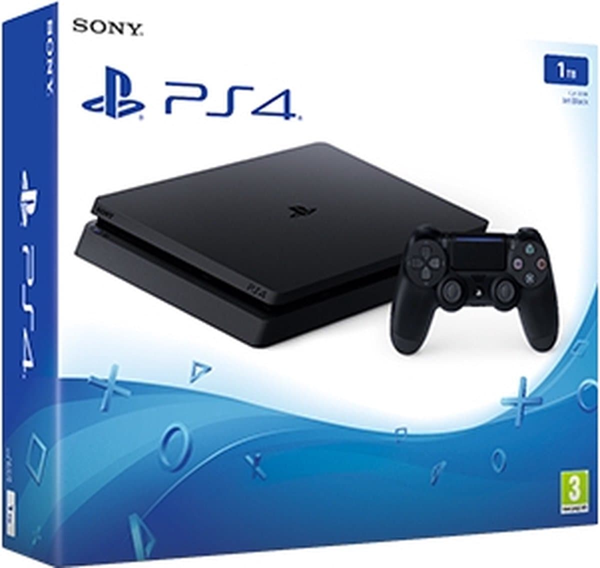 Sony PlayStation 4 Slim Console - 1 TB - Zwart — afbeelding 1