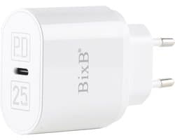 BixB oplaadstekker / USB Adapter 25W Met USB-C kabel - Snellader - Geschikt voor Apple iPhone 13 / 14 / 13 / 13 / 11 / 13 Pro Max / 13 Pro | 13 Lader | USBC lader