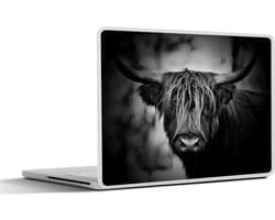 Laptop sticker - 15.6 inch - Schotse hooglander - Licht - Portret - Natuur - 36x27,5cm - Laptopstickers - Laptop skin - Cover
