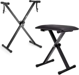 Keyboard standaard met pianokruk — thumbnail 1