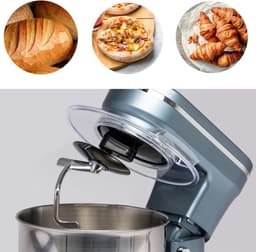BluMill Keukenmachine - RVS - 6 Snelheden - Keukenmachine met kom - 5 Liter - met Accessoires - 1200W - Metallic Blauw — thumbnail 2