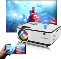 Relave - Input tot Full HD Beamer - 6500 Lumens - Mini Projector - Streamen met Telefoon Via Wifi - met afstandsbediening - Inclusief Projectiescherm — thumbnail 1