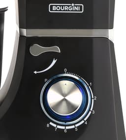 Bourgini Master Kitchen Chef Keukenmachine - 6,2L Mengkom - 1300W - Zwart - Keukenrobot - Keukenmixer — thumbnail 4