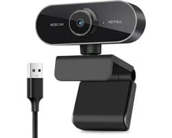 YONO Webcam voor PC met Microfoon - 1080P Full HD - Streaming Camera - Laptop - Office - Gaming - Zwart