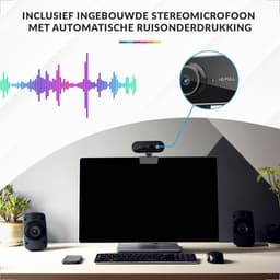YONO Webcam voor PC met Microfoon - 1080P Full HD - Streaming Camera - Laptop - Office - Gaming - Zwart — thumbnail 3