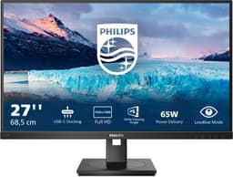 Philips Monitor 27 Inches 273S1/00 Voor Computer Hdmi Dp Usb-C Luidsprekers 273S1 — thumbnail 1