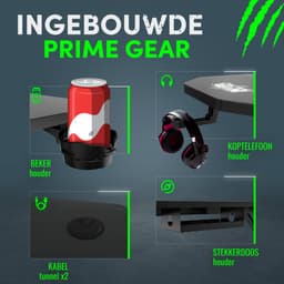 For The Win Game Bureau - 140 cm - Gaming Bureau - Hoogte Verstelbaar - Gaming Desk - Incl. Muismat - Computertafel - Gaming Tafel - Computer Bureau - Game Desk - Gaming Bureaus — thumbnail 6