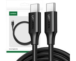 Ugreen - USB-C naar USB-C - 0.5 Meter - Geschikt voor Smartphones, Tablets, Laptops - Zwart