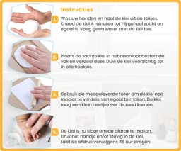 Frummel Fotolijst Baby (33 x 18 cm) - Klei Afdruk (Gipsafdruk baby) - Beter dan gips afdruk - Hand Voet Afdruk - Kraamcadeau Meisje / Kraamcadeau Jongen — thumbnail 3