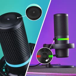 HyperX DuoCast - Condensator Microfoon - RGB - USB - PC, PS4, PS5 & MAC - Zwart — thumbnail 5