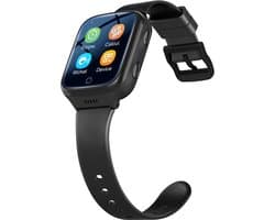 DrPhone ZONE5 – 4G Smartwatch Met Mobiele App Voor Kinderen – GPS Locatie Traceren – Mobiele App – Waterdicht – Hartslagtracking – Slaapmonitoring – Belfunctie - Zwart