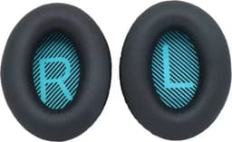 Set Oorkussens geschikt voor Bose Koptelefoon QuietComfort 35 - QC35II - QC35 - QC25 - QC15 - QC2 - Soundtrue - Zwart Blauw - KELERINO. — thumbnail 1
