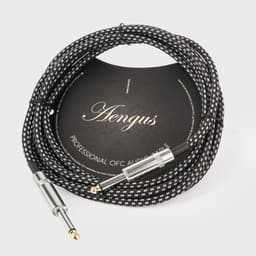 Áengus Black Tweed Gitaarkabel Instrument kabel - 6.35mm mono jack plug recht/recht - 3 meter — thumbnail 4
