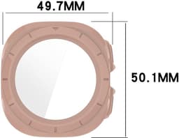 Hoesje Geschikt voor Samsung Galaxy Watch Ultra - Bumper Case met Ingebouwde Tempered Glass - Volledige Bescherming - Transparant — thumbnail 8