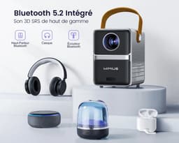BTD-Draagbare Theaterprojector-Wimius P61, 600ANSI-5G-Wifi-Bluetooth-Volledige Hd-Oplaadaansluiting-Scherm 1080P-Thuisbioscoop — thumbnail 2