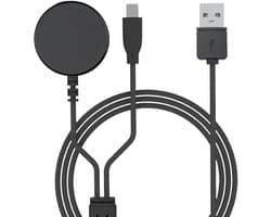 Somstyle 2-in-1 Oplader Geschikt voor Samsung Galaxy Watch 8, 7, 6 & 6 Classic, 5 & 5 Pro, 4 & 4 Classic, 3 & Active 2 & Apparaten met USB C Aansluiting - 1.2 Meter