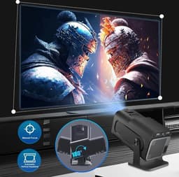 HY320 - 2024 model - WiFi 6 mini beamer- Ultieme draagbare beamer - 390 ANSI 1080p native resolutie - Bt 5.0 — thumbnail 3
